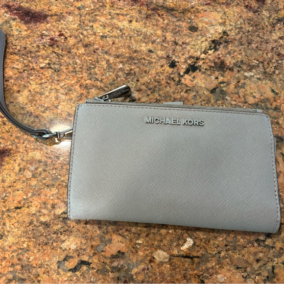 Michael Kors Light Gray Wristlet - Picture 1 of 4